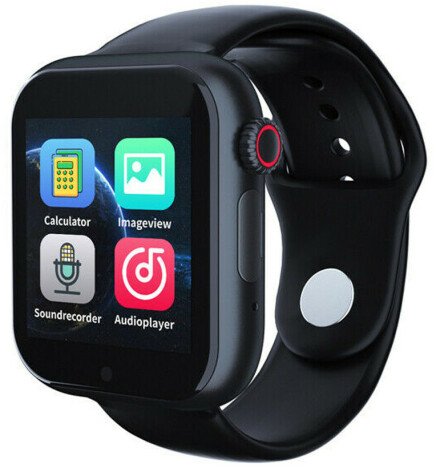Ceas Smartwatch cu telefon iUni Z6S, Touchscreen, Bluetooth, Notificari, Camera, Pedometru, Black