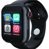 Ceas Smartwatch cu telefon iUni Z6S, Touchscreen, Bluetooth, Notificari, Camera, Pedometru, Black